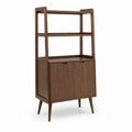Libreria con mobile contenitore marrone noce in legno 80 x 40 x 180 cm