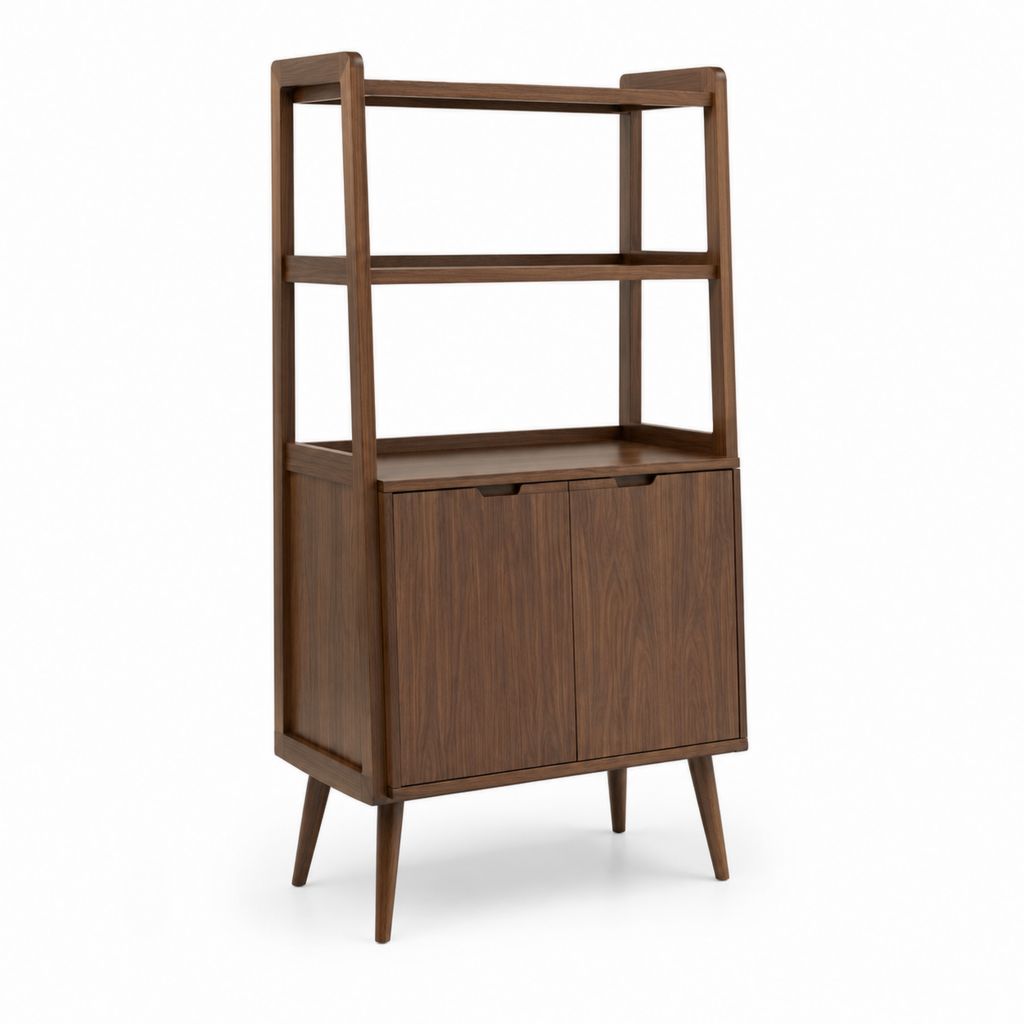 Libreria con mobile contenitore marrone noce in legno 80 x 40 x 180 cm