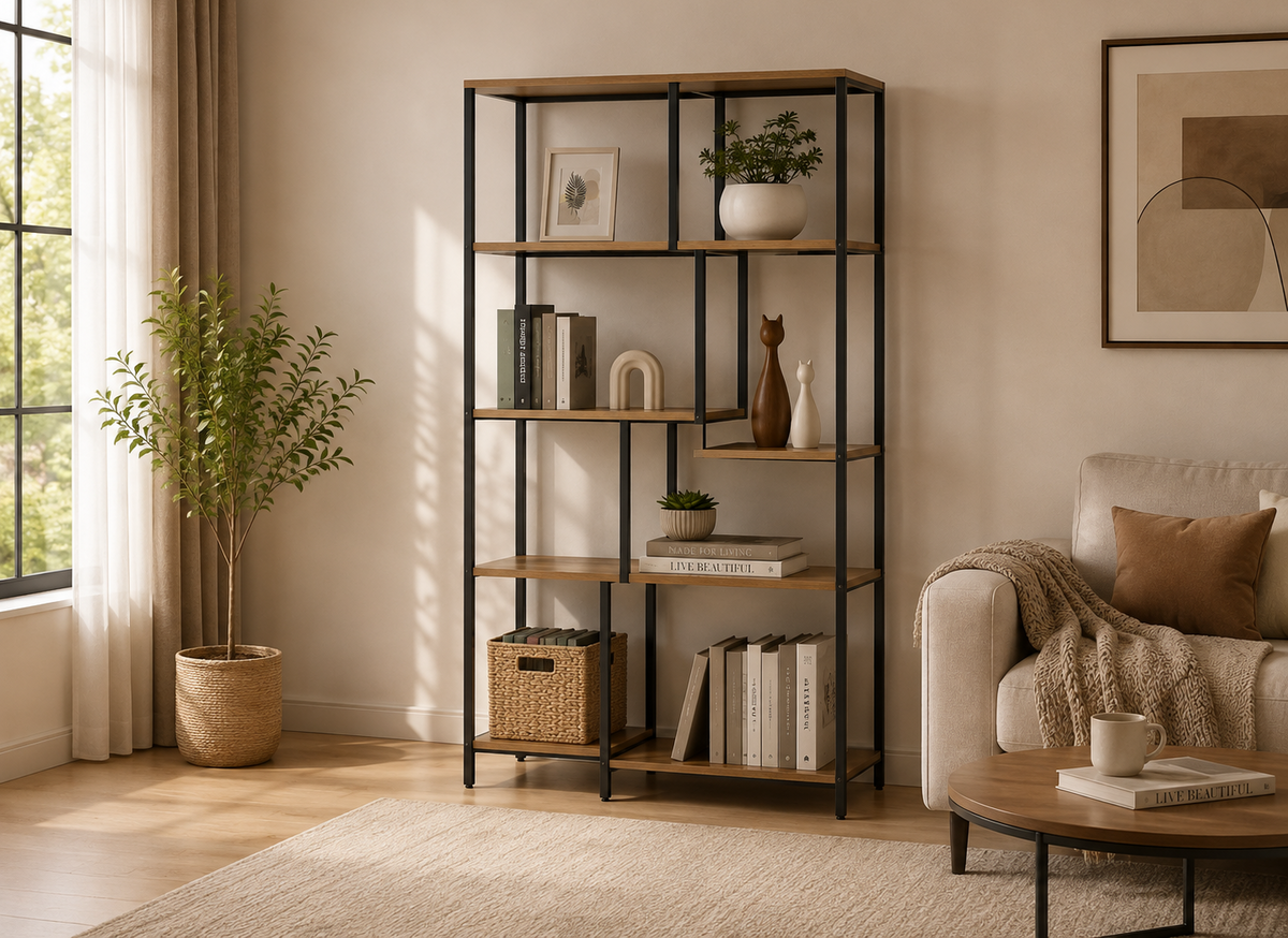 Scaffale in Metallo e Legno