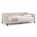 Letto singolo da giorno beige in poliestere rettangolare 90 x 200 cm